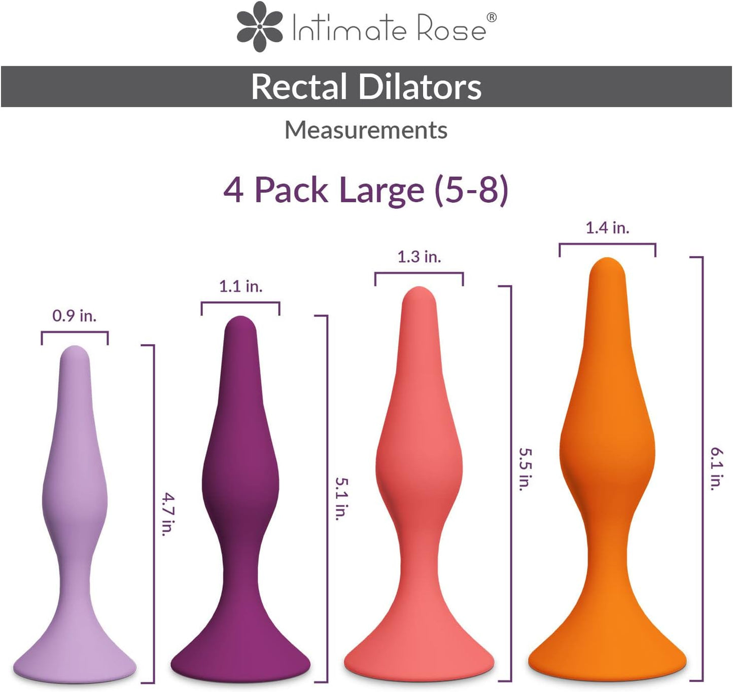 Large Anal Dilator Set - Sizes 5 - 8